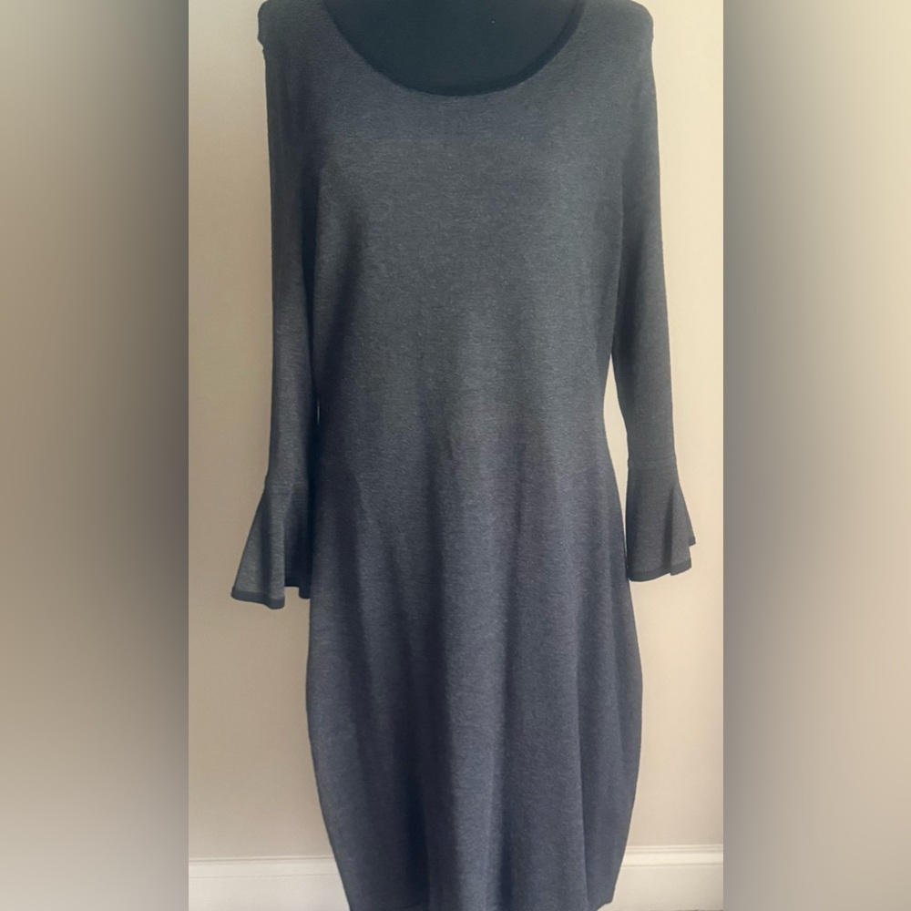 Gray Long Sleeve Dress